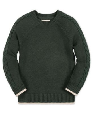 Boys' 6-20 Organic Cotton Raglan Crew-Neck Sweater