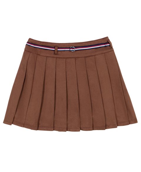 Юбка Tommy Hilfiger Pull-On Pleated Knit для девочек, цвет: Коньячный