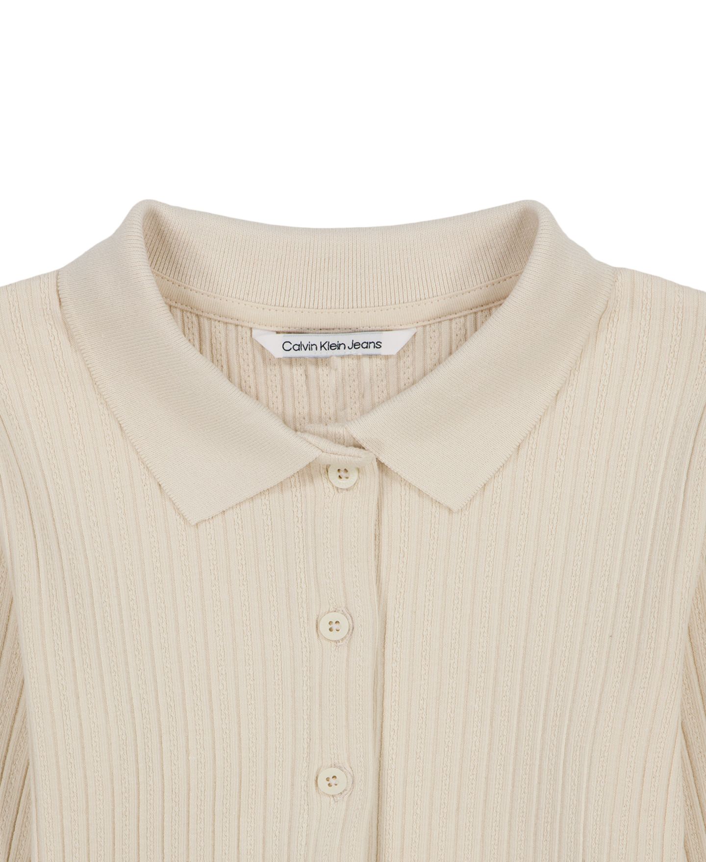 Кардиган Calvin Klein Long-Sleeve Pointelle для девочек, цвет: Turtledove — фото 6