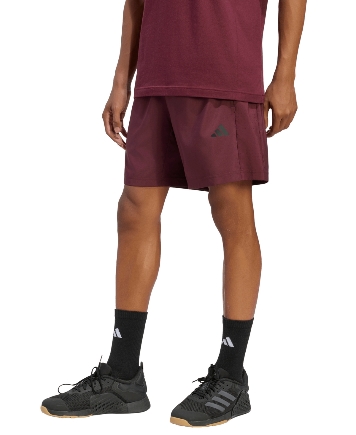 adidas Men's Workout Essentials Base Woven Shorts - Maroon