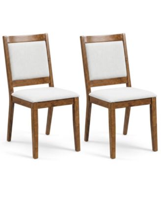 Modern Dining Upholstered Kitchen Chair Set of 2 with Padded Backrest