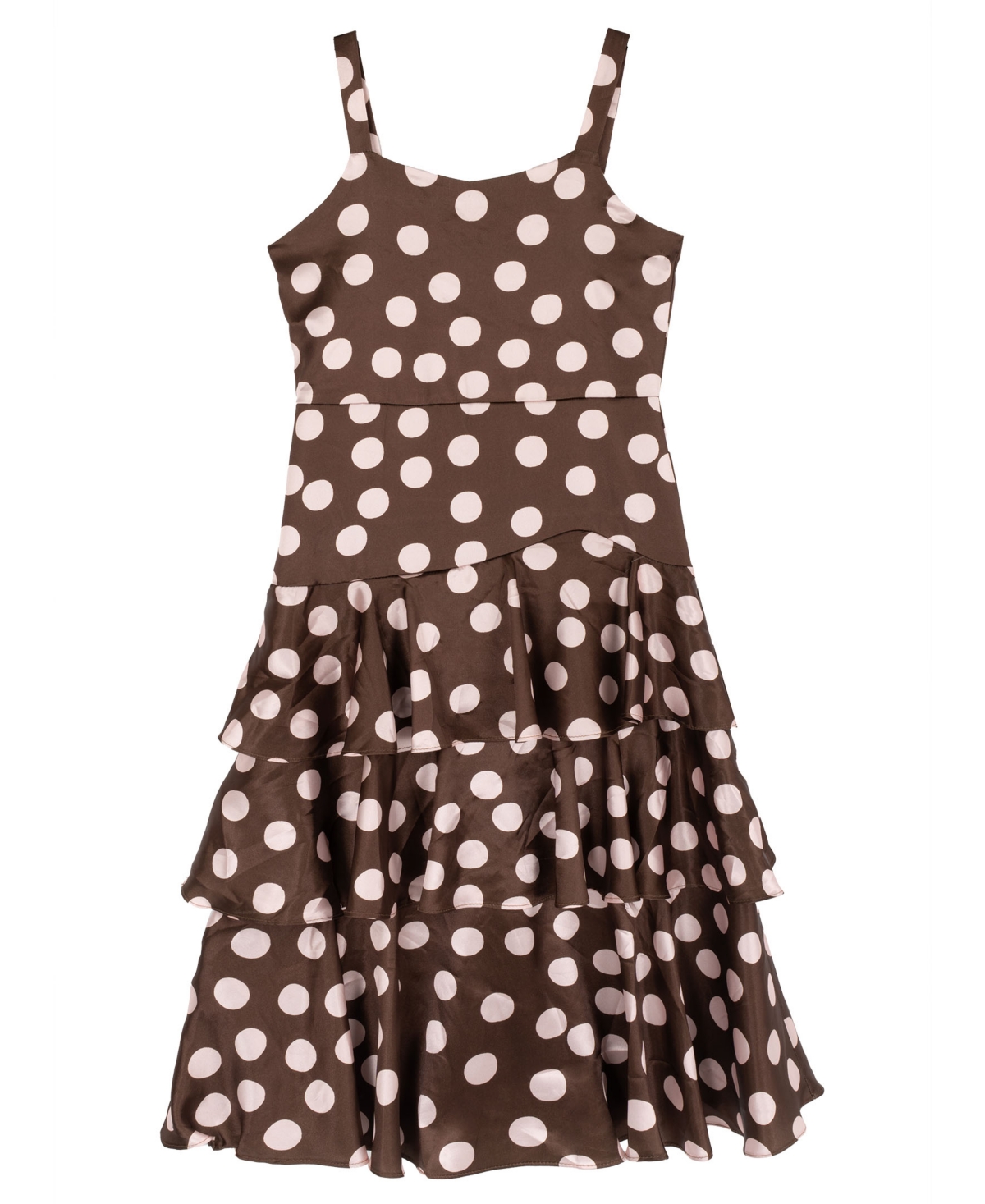 Rare Editions Girls' 7-16 Polka-Dot Print Tiered Dress