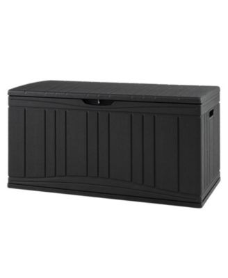 80 Gallon Lockable Resin Deck Box for Patio Cushions