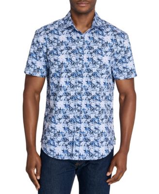 Men's Regular Fit Floral Cluster Performance Short Sleeve Shirt