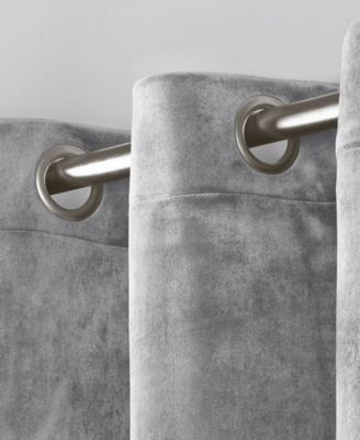 Velvet Heavyweight Light Filtering, Grommet Top Curtain Panels (Set of 2)