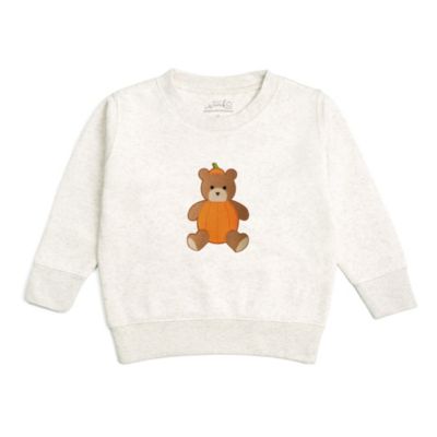Baby Boys' Pumpkin Teddy Bear Patch Crewneck Sweatshirt