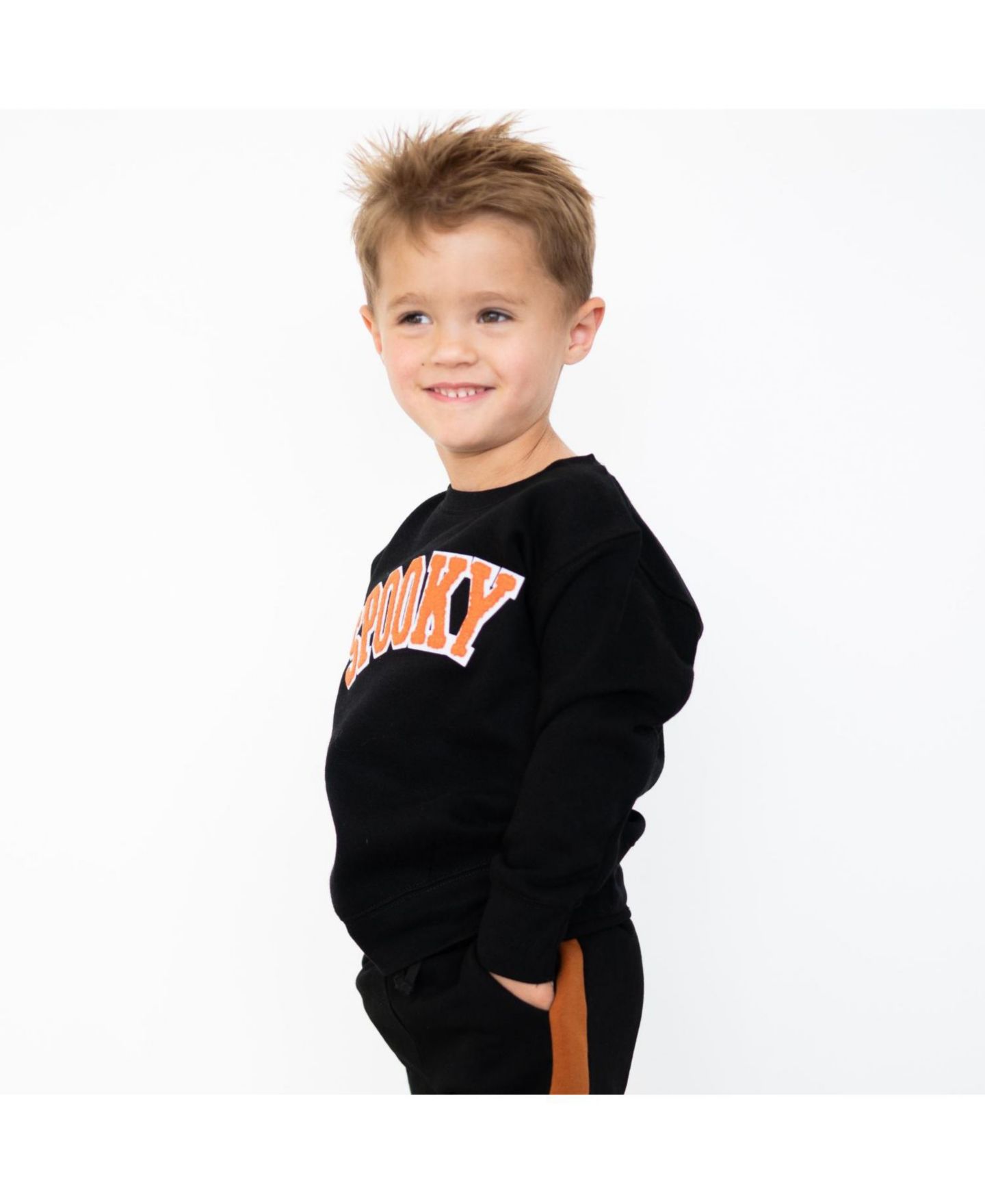 Толстовка Sweet Wink (12- 18 M) Spooky Orange Patch Halloween для мальчиков-малышей, цвет: Чёрный — фото 4