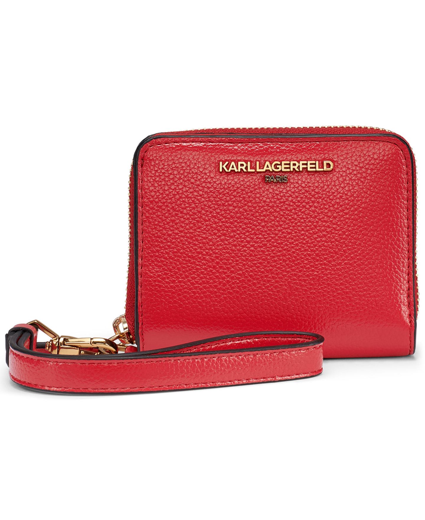 Женский кошелёк KARL LAGERFELD PARIS Zipper Charm Bifold Wallet, цвет: Красный — фото 1