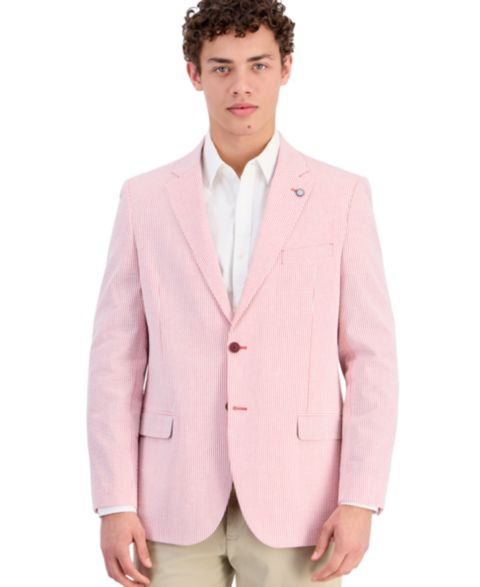 Мужской пиджак Nautica Modern-Fit Seersucker, цвет: Красный