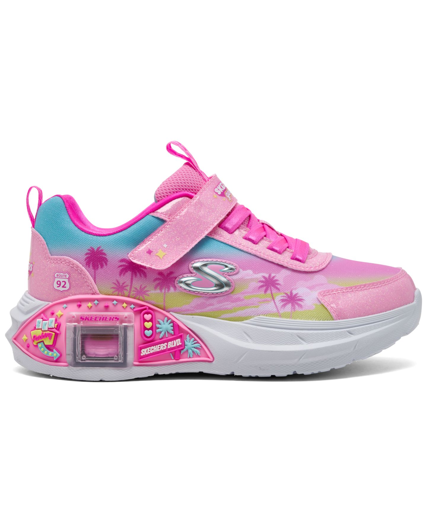 Детские кроссовки Skechers Garage - Glam Racer, цвет: Розовый / Разноцветный — фото 2