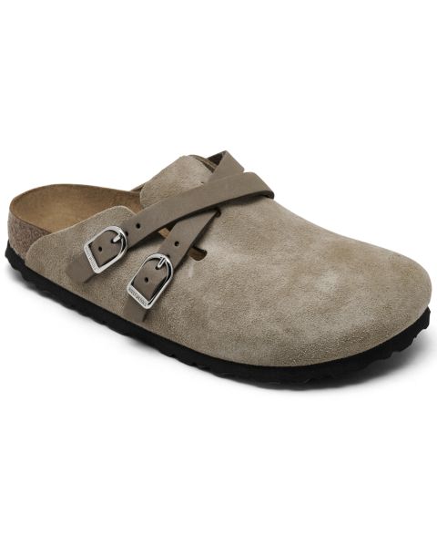 Женские замшевые сабо Birkenstock Blair, Finish Line, цвет: Серо-коричневый