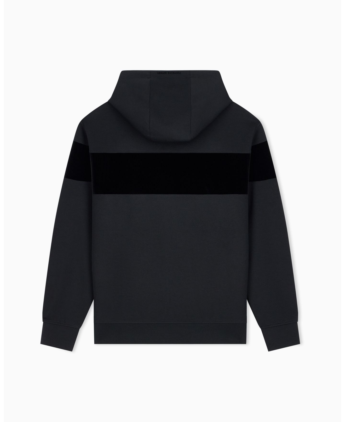 Мужское худи A|X Armani Exchange Colorblock Full-Zip, цвет: Чёрный — фото 7