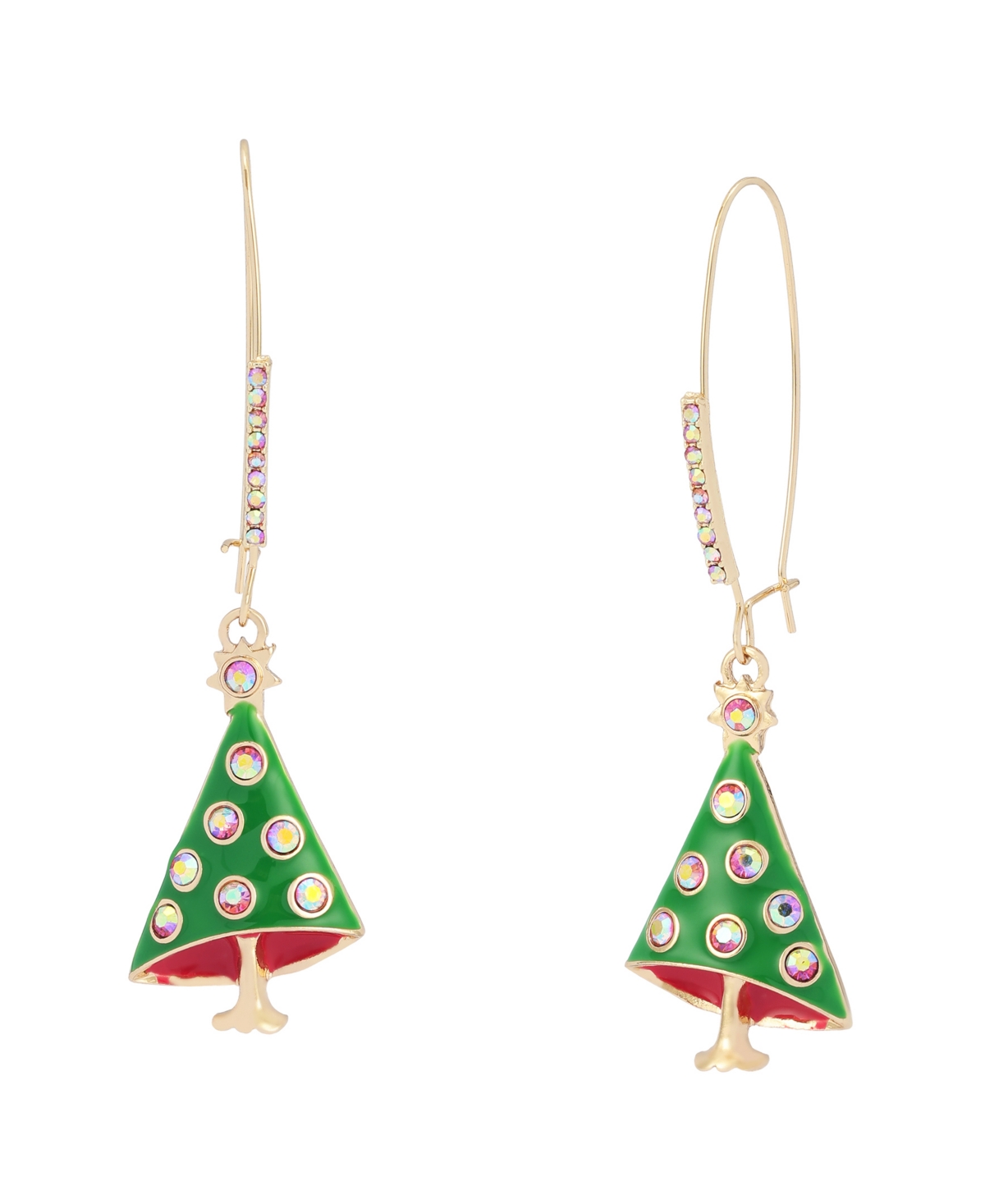 Betsey Johnson Glass Crystal Drop Earrings