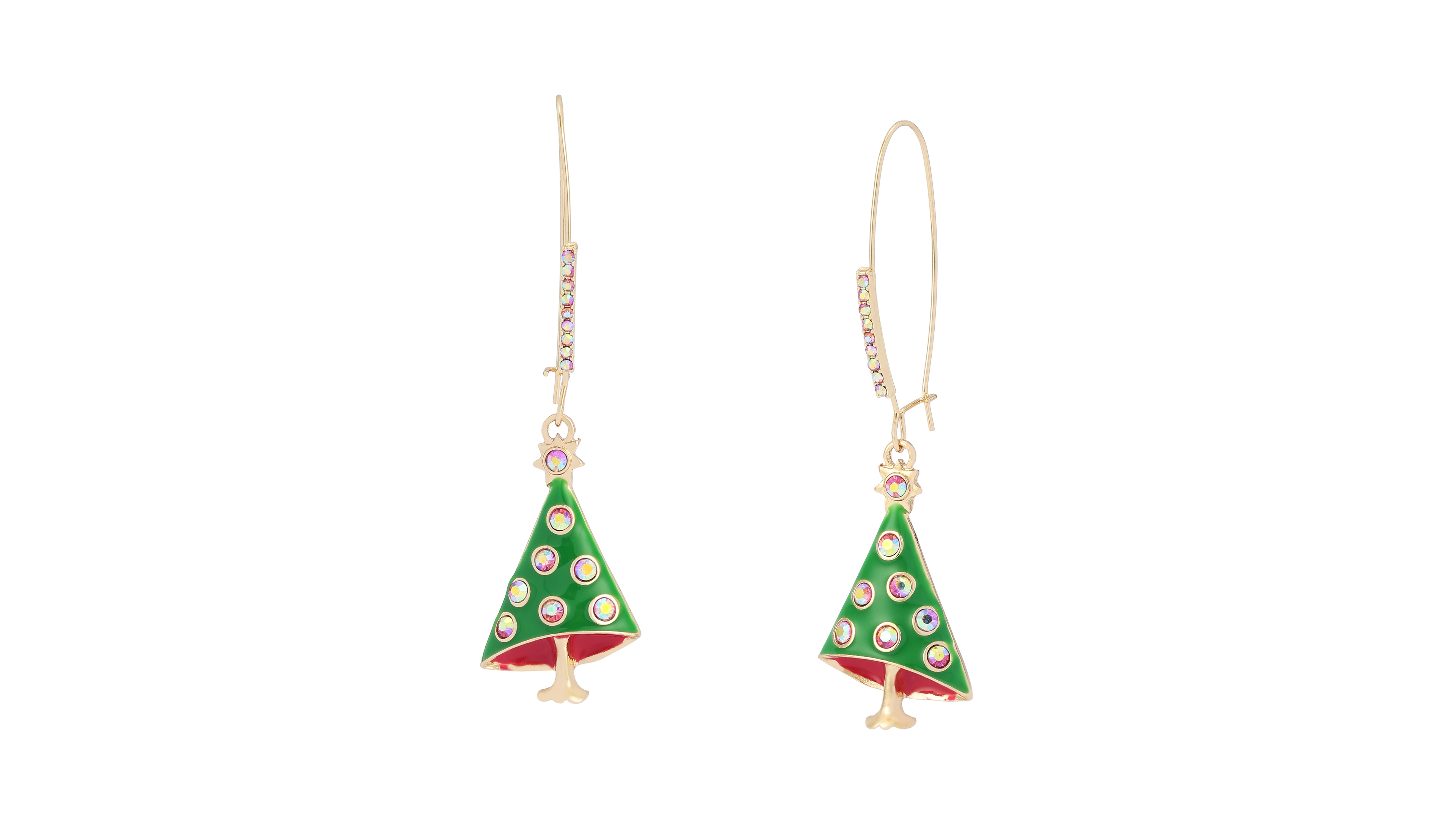 Betsey Johnson Glass Crystal Drop Earrings
