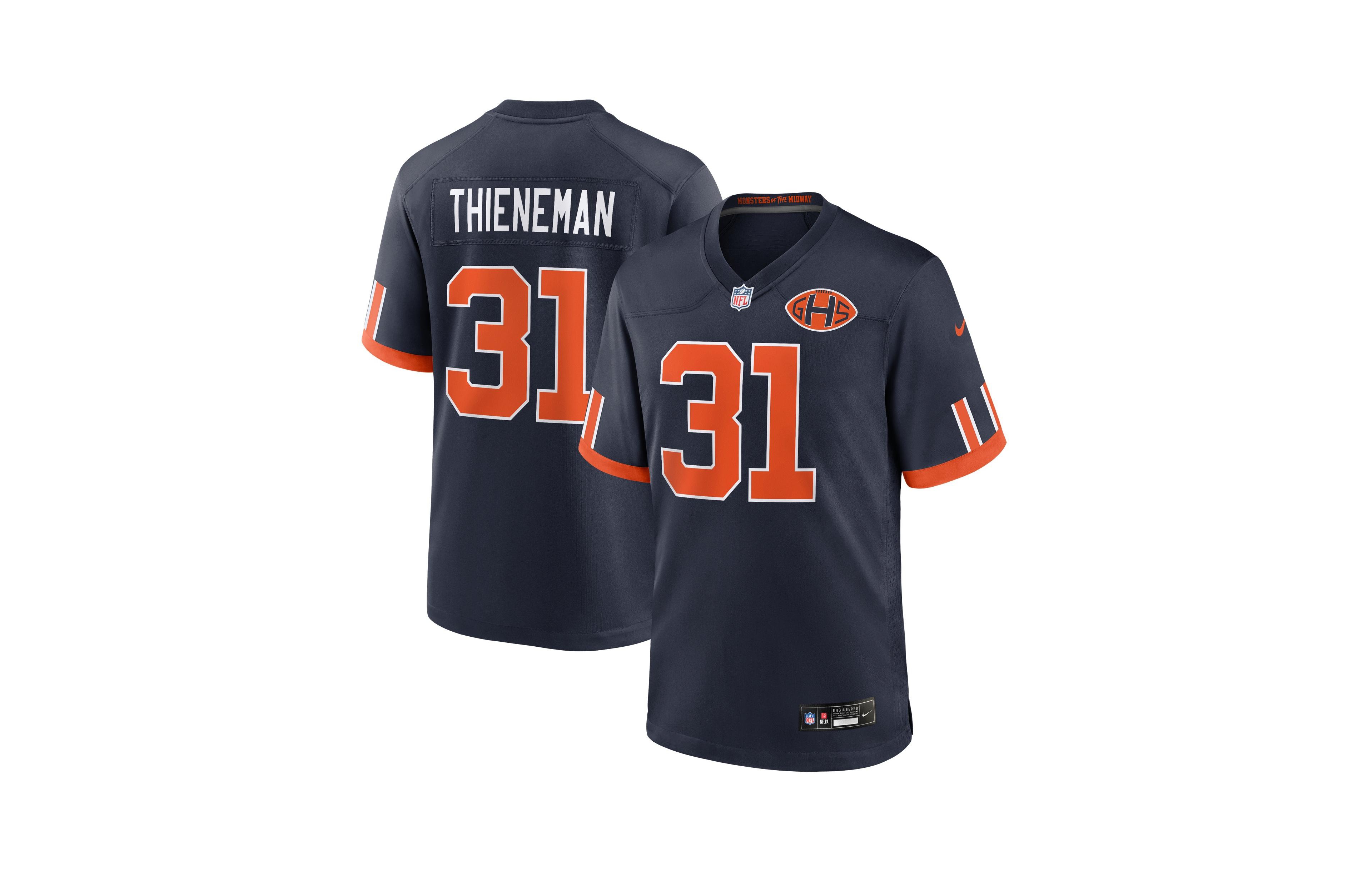 Nike Men's Dillon Thieneman Navy Chicago Bears 2026 Rivalries Collection Game Jersey
