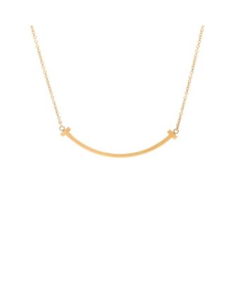 Pre-Owned Tiffany and Co T Smile Pendant Necklace