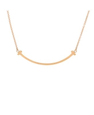 Pre-Owned Tiffany and Co T Smile Pendant Necklace