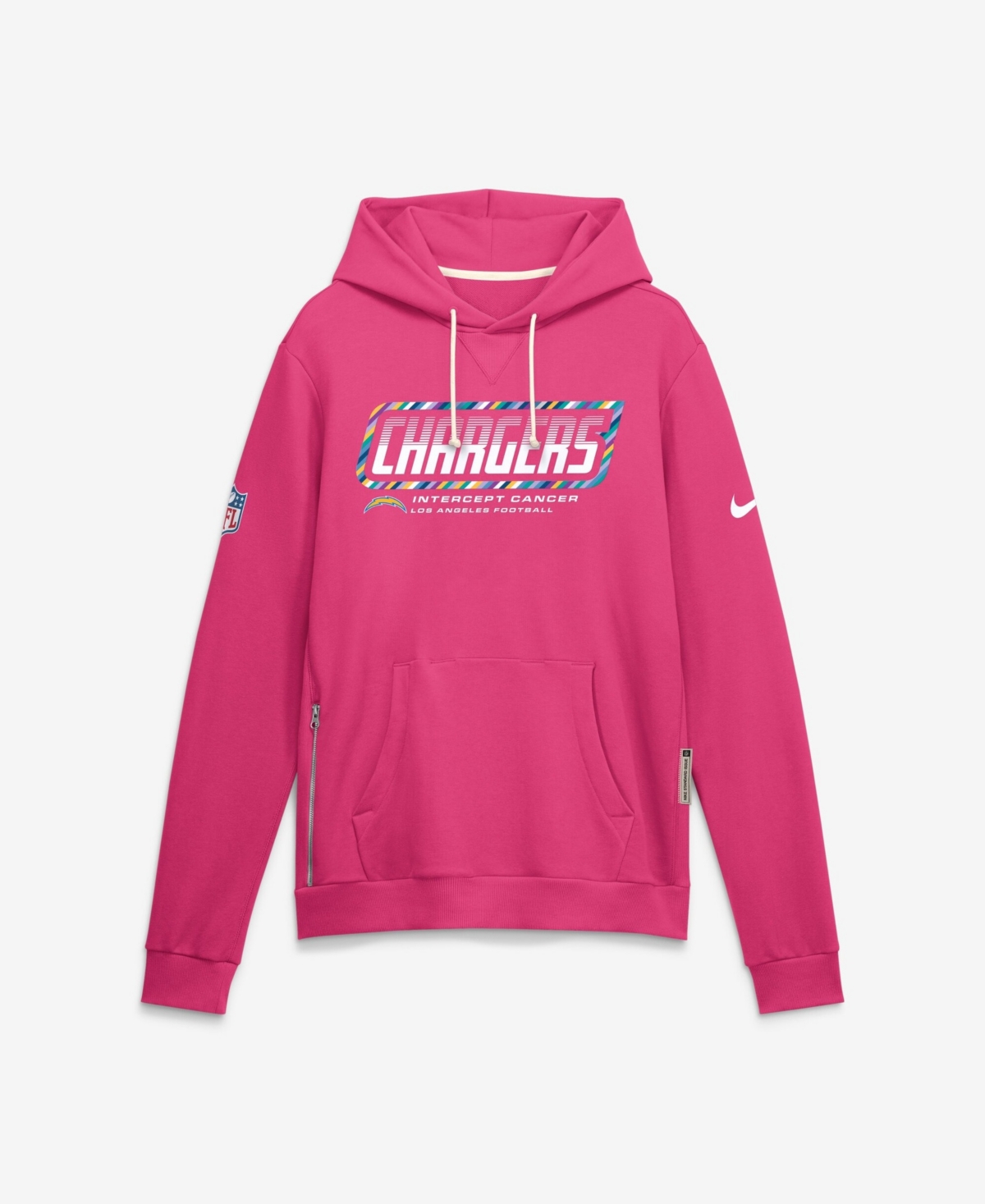 Nike Men's Pink Los Angeles Chargers 2026 Nfl Cruical Catch Sideline Dri-Fit Pullover Hoodie