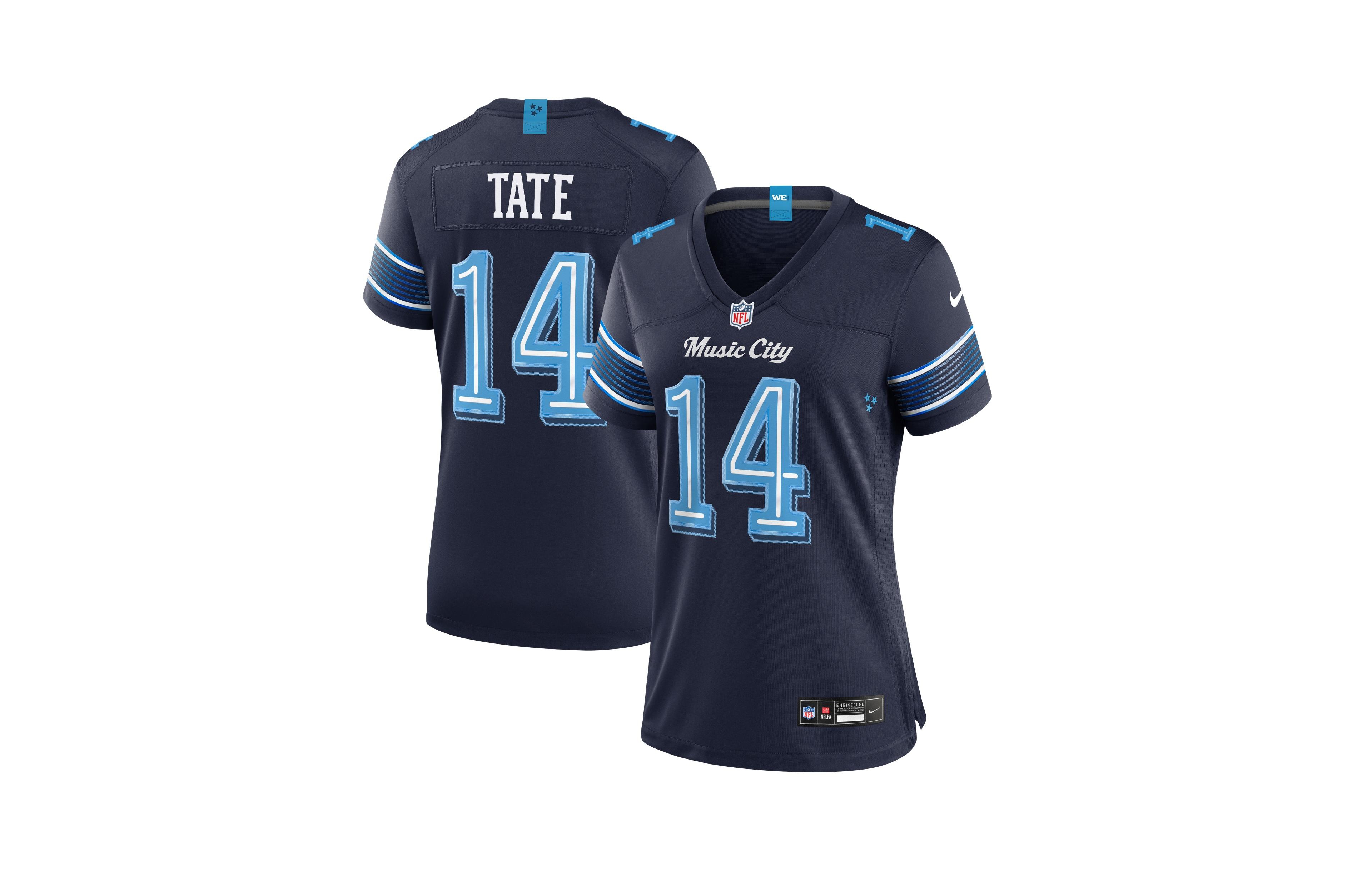Nike Women's Carnell Tate Navy Tennessee Titans 2026 Rivalries Collection Game Jersey