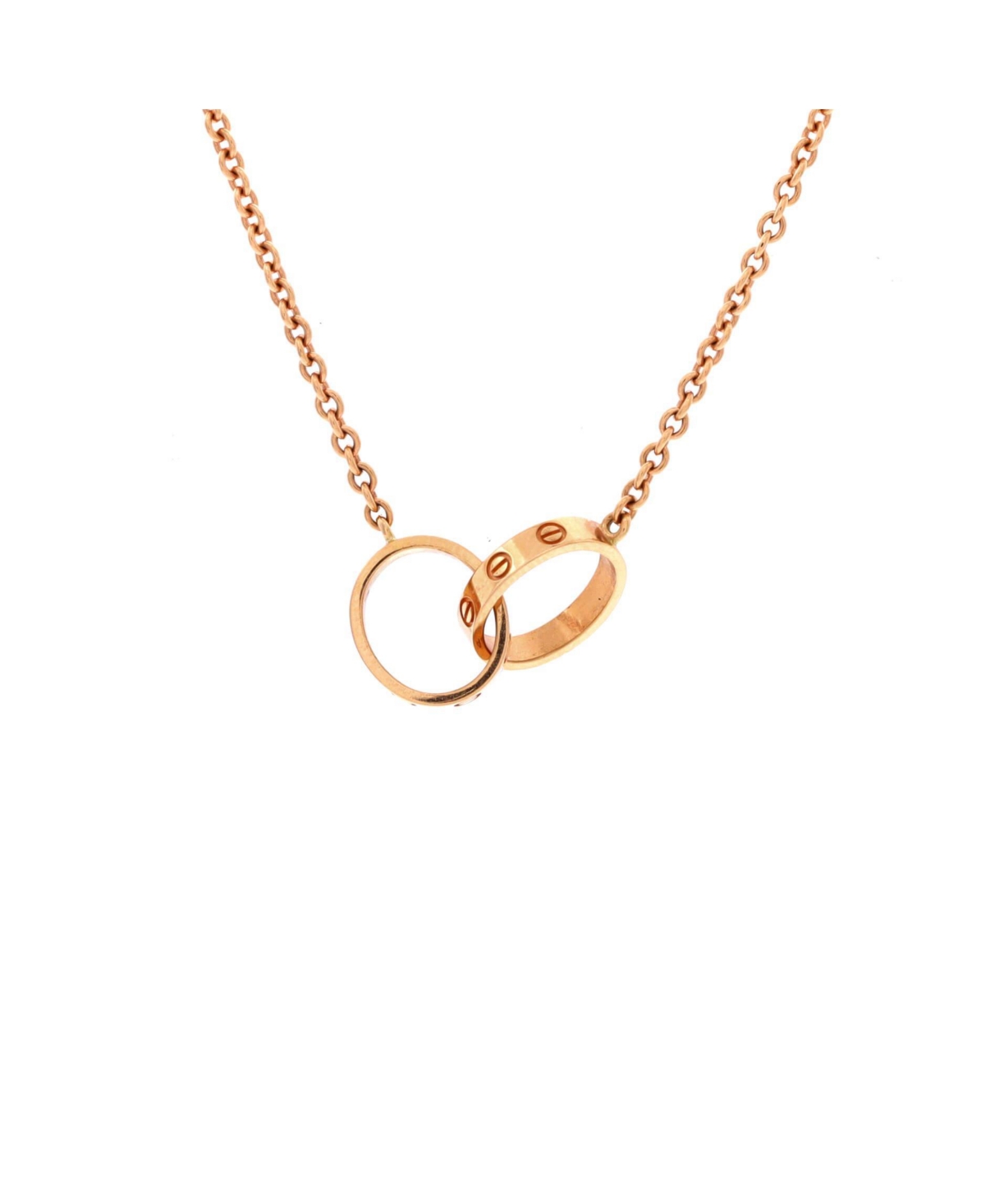 Pre-Owned Cartier Love Interlocking Necklace - 18k rose gold
