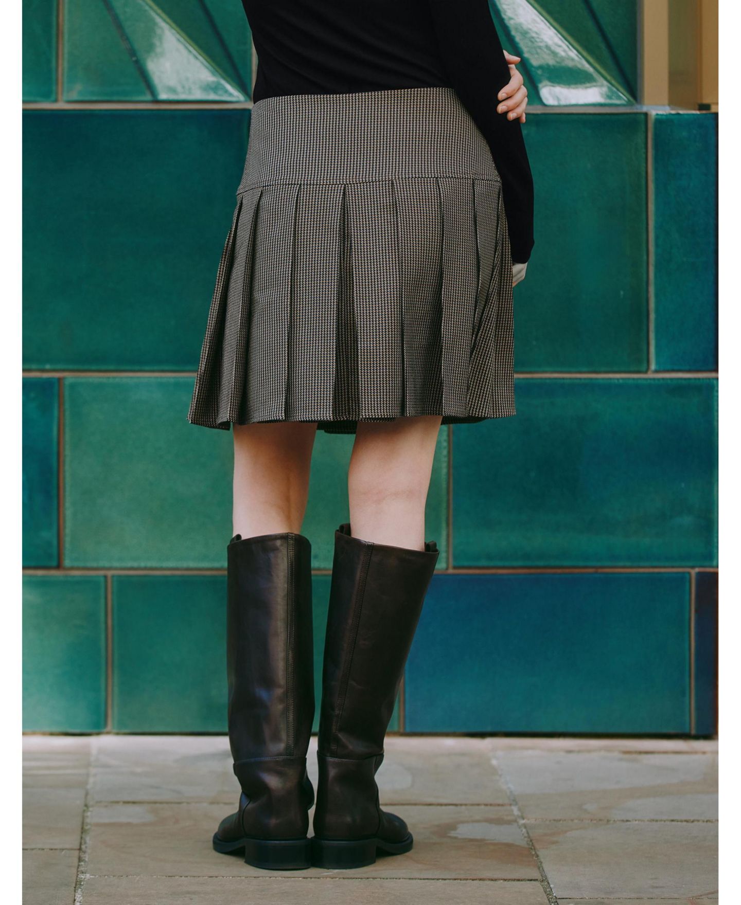 Женская юбка Albaray Pleated Mini, цвет: Коричневый — фото 6