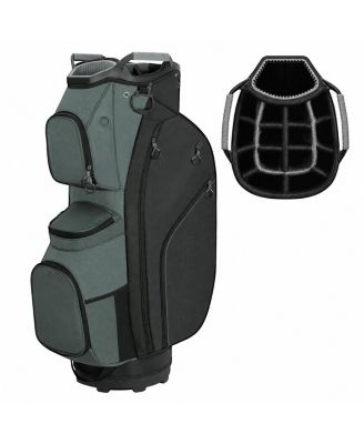15 Way Divider Golf Cart Bag For Men With Multiple Pockets And Rain Cover