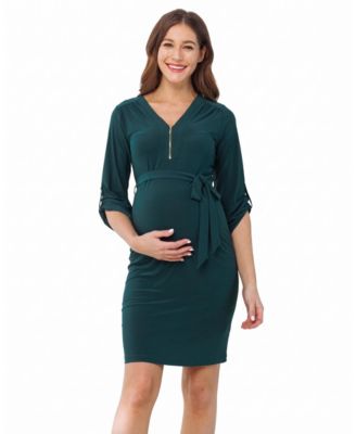 Women's Adjustable-Sleeve Zip-Front Dress