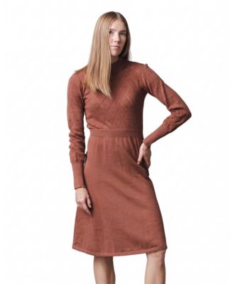 Girls' 4-16 Puff-Sleeve Pointelle-Knit Sweater Dress