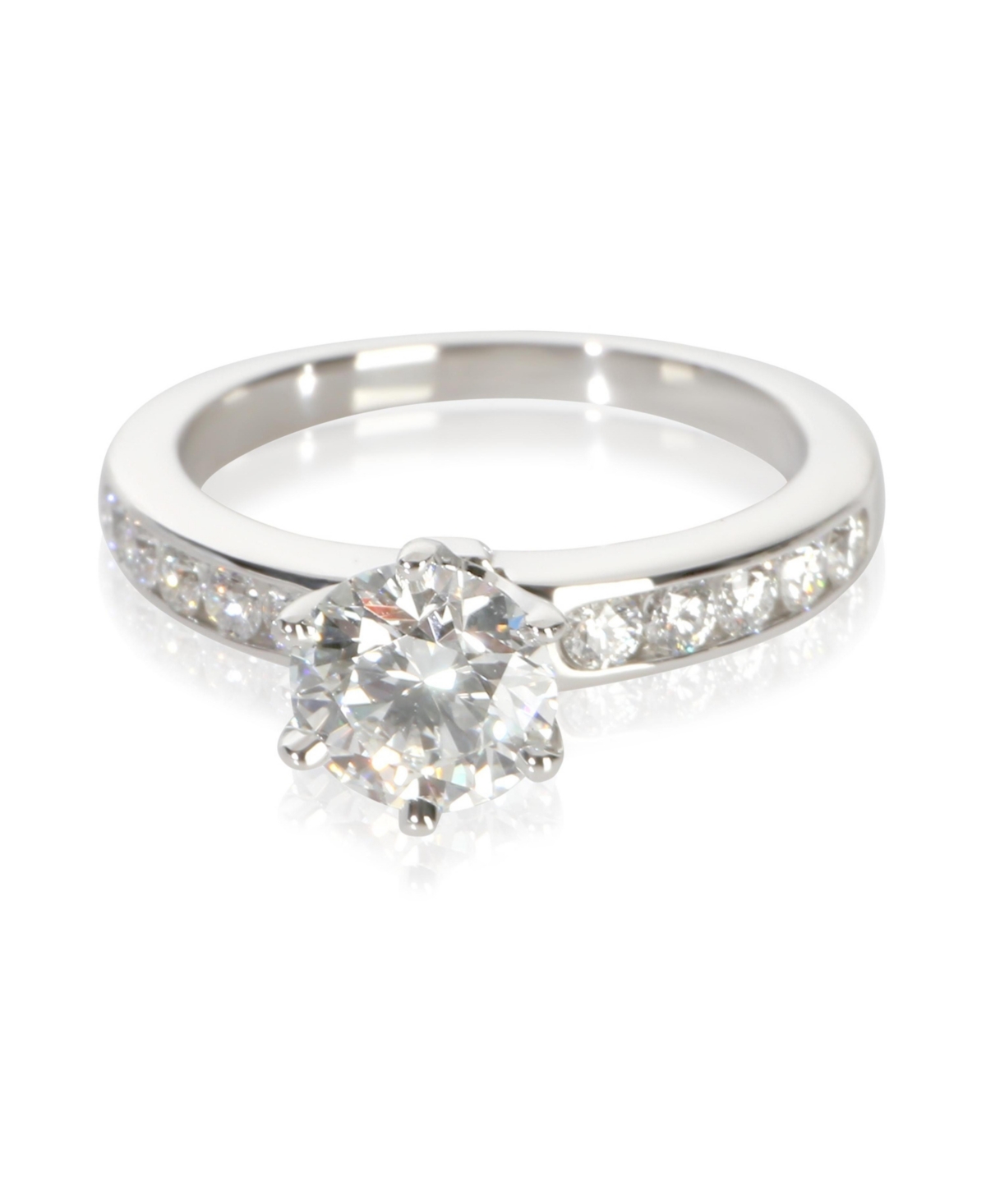 Pre-Owned Tiffany & Co 1.09 ct Round Brilliant Diamond Channel Set Engagement Ring - Platinum