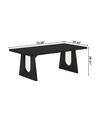 Wooden Dining Table for 6 to 8 People with Rectangular Design for Kitchen