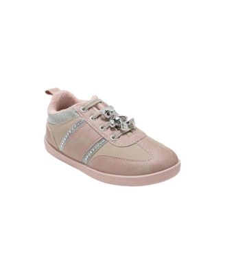 Toddler Girls' Metallic Bear Charm Sneakers