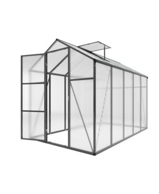 Gain Height 6x10 feet Polycarbonate house Raised Base and Anchor Aluminum Heavy Duty Walk-in houses