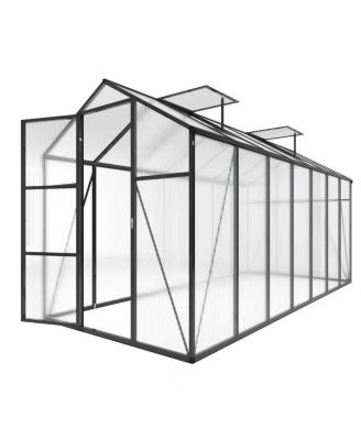 Aluminum Frame Walk-in Outdoor house, Polycarbonate Garden house with Adjustable Vents, Lockable Door