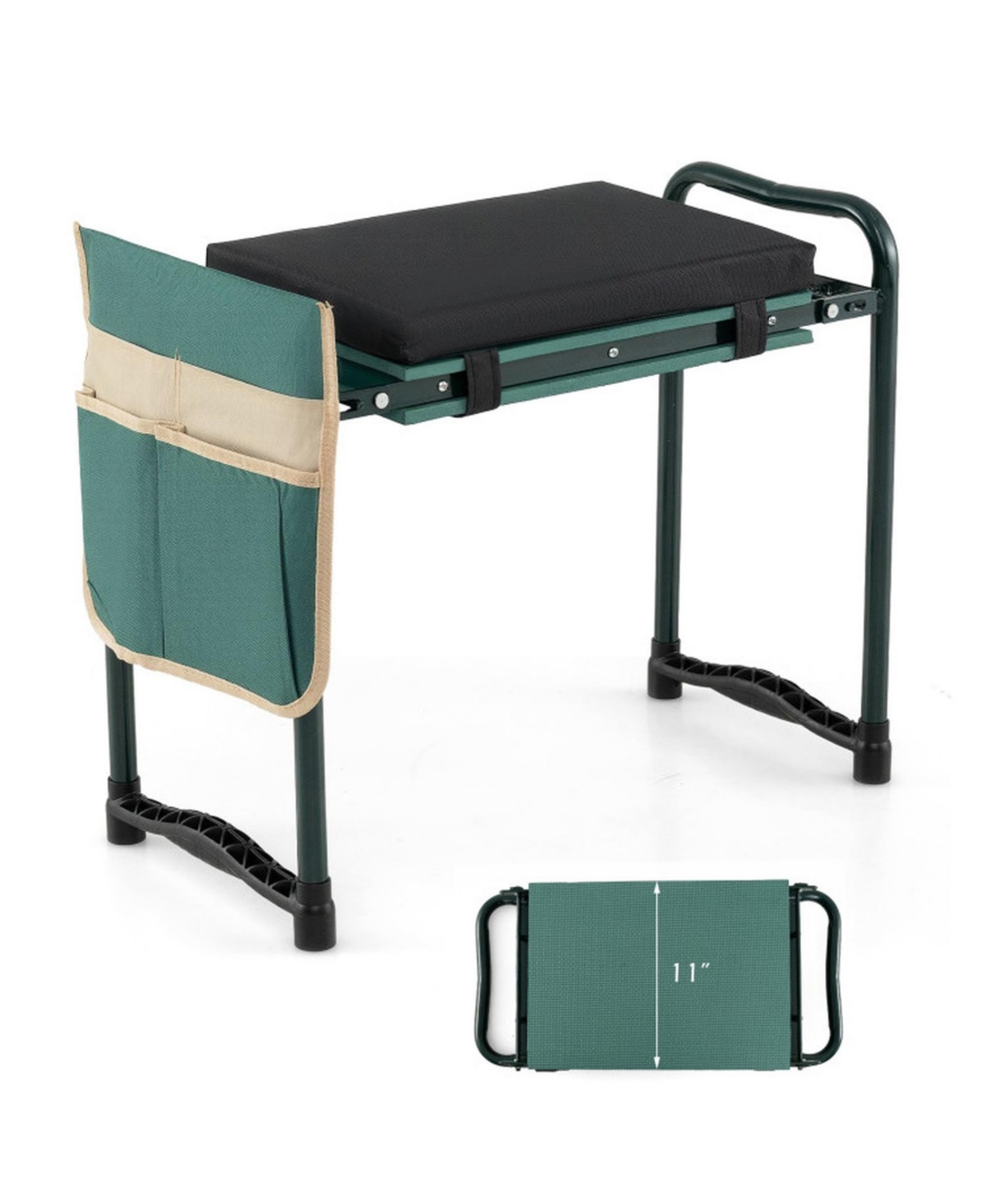 Sugift Foldable Garden Kneeler and Seat with Detachable Tool Pouch