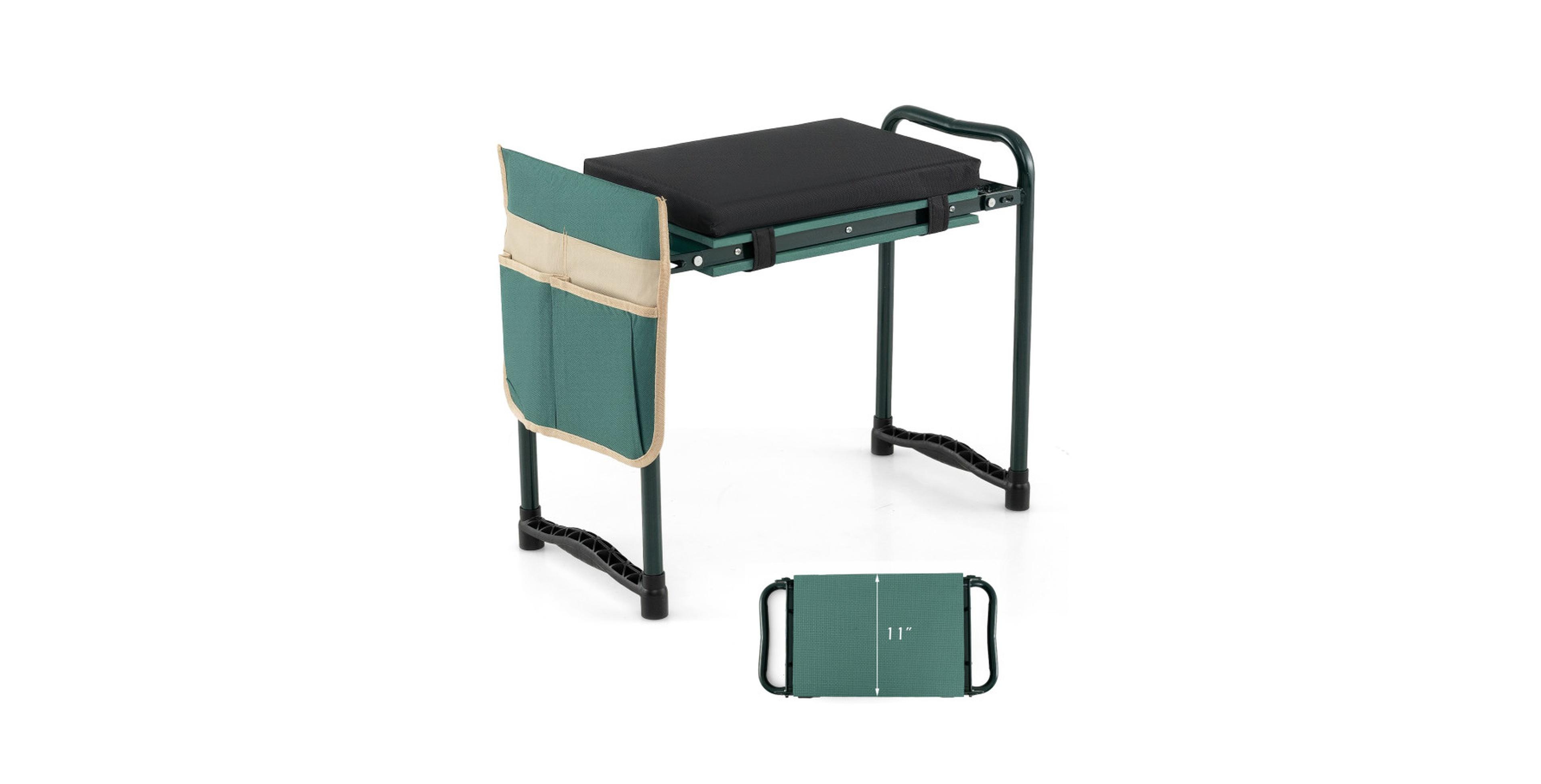 Sugift Foldable Garden Kneeler and Seat with Detachable Tool Pouch