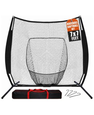 Portable Steel Frame Baseball Softball Practice Net With Carry Bag For Batting Hitting Pitching
