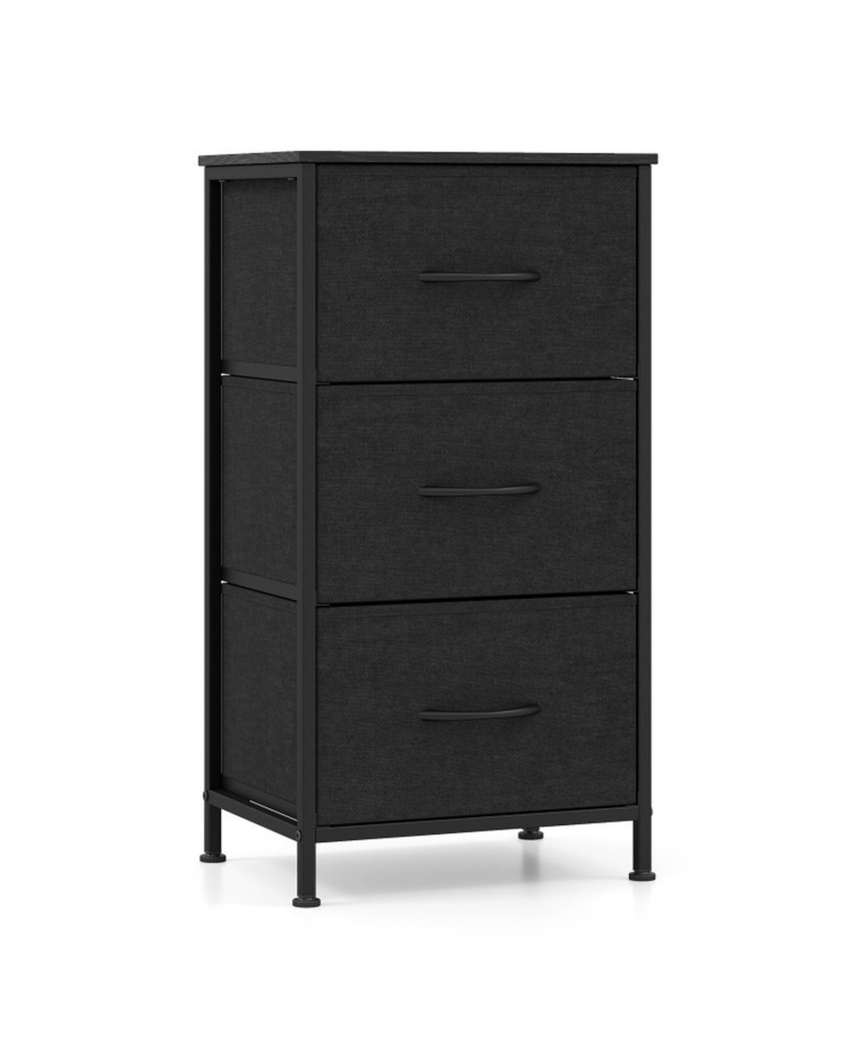 Gouun 3-Drawer Storage Cabinet Dresser with Fabric Bins for Small Rooms