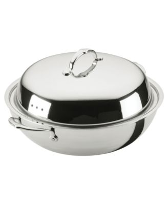 ProBond&reg; Luxe 14" Professional Clad Stainless Steel Wok with Dome Lid