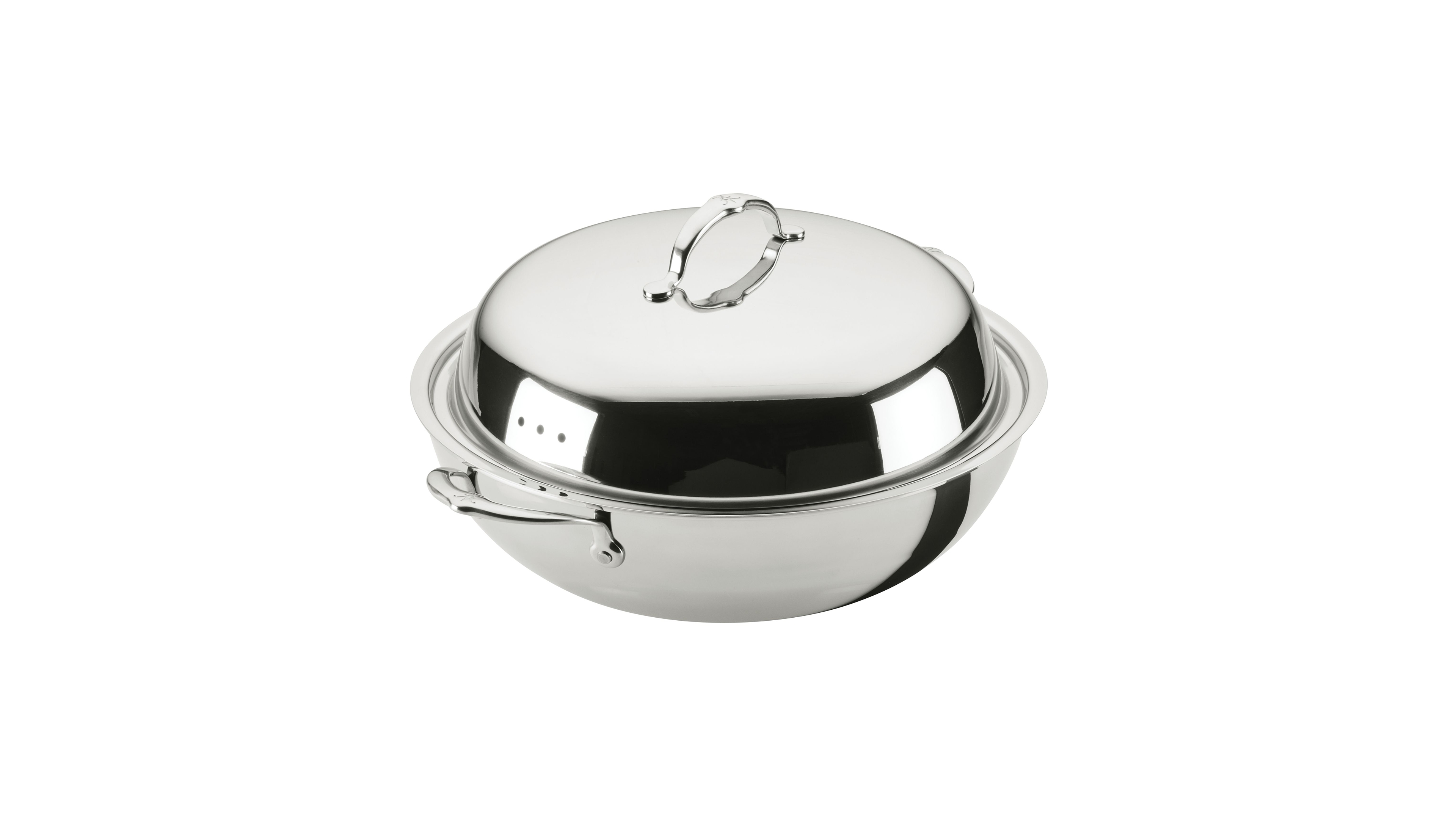 Hestan ProBond Luxe Stainless Steel 7.5-Quart Wok with Dome Lid