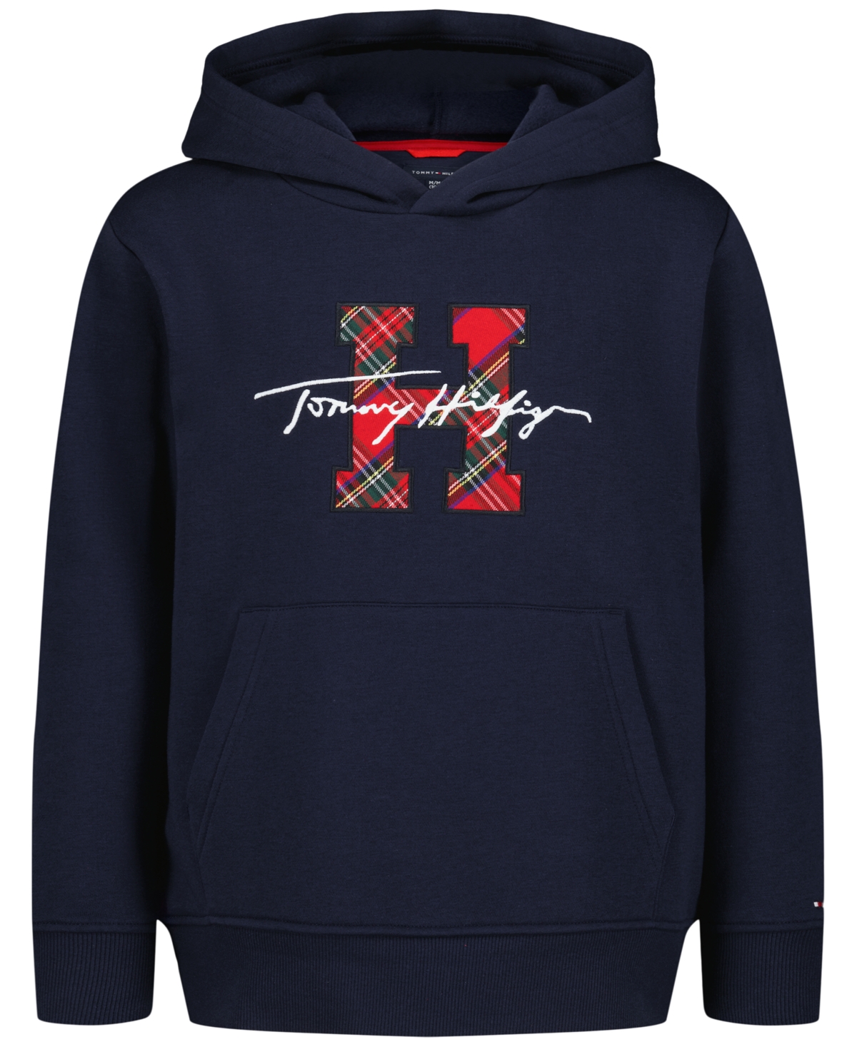 Tommy Hilfiger Boys' 8-20 Plaid Kangaroo-Pocket Hoodie, Created for Macy's