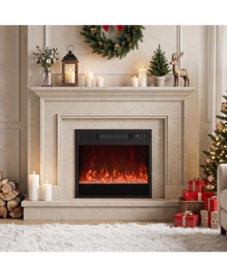 Electric Fireplace Insert 5000 BTU with Remote and Brightness Control
