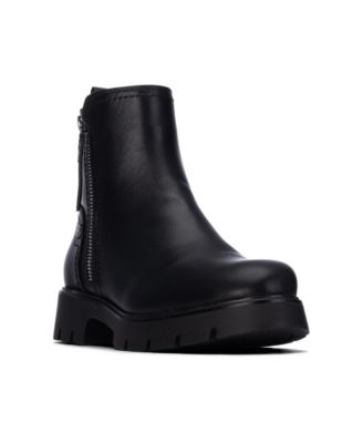 Women's Slip-Resistant Round-Toe Zipper Ankle Booties