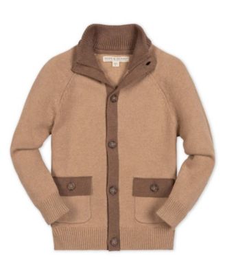 Toddler Boys' 2T-5T Cotton Mock-Neck Raglan Cardigan
