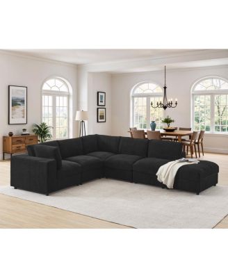 Corduroy Reversible Modular Sectional