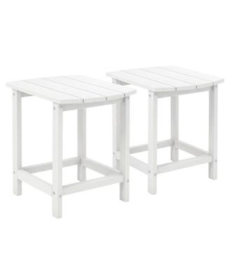 18 Inch Set of 2 HDPE Weather-Resistant Adirondack Outdoor Side Tables
