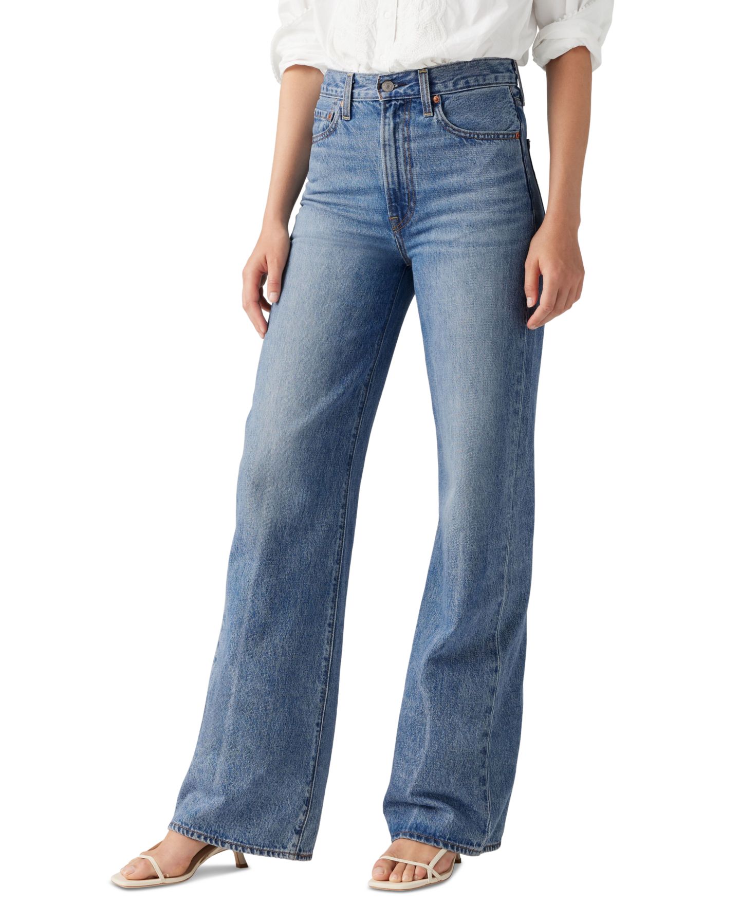 Женские джинсы Levi's Premium Ribcage Wide-Leg, цвет: Barely Freezing — фото 16