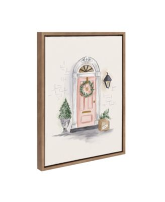 Sylvie The Christmas Door Framed Canvas by Valerie McKeehan of Lily and Val