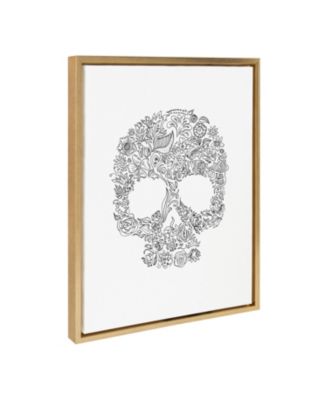 Sylvie Skull Print Framed Canvas by Viola Kreczmer