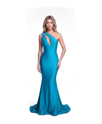 Women's Asymmetrical Cutout Mermaid Evening Gown