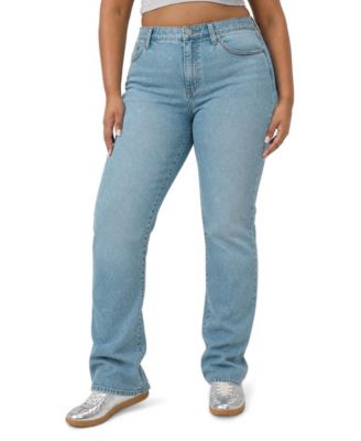 Plus Size High-Rise Straight-Leg Jeans